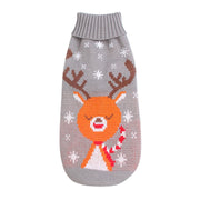 Christmas reindeer maple leaves snowflakes holiday pet clothes high necked knitted sweaters dog and cat clothing jackets