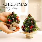 Mini Christmas Tree Decorative Tabletop Ornament for Christmas Holiday