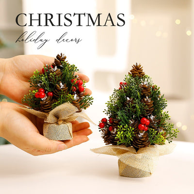 Mini Christmas Tree Decorative Tabletop Ornament for Christmas Holiday