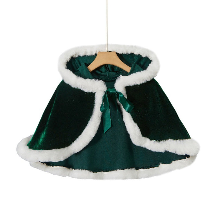 Christmas shawl holiday party hooded cape