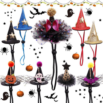 Holiday Pet Hat Halloween Cat and Dog Headwear Adjustable Decoration