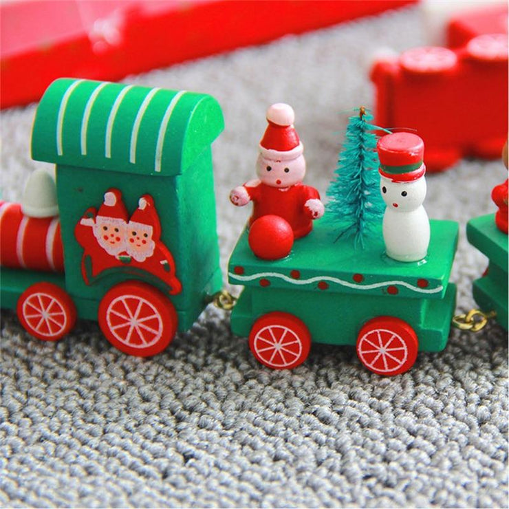 Christmas Decoration For Home Little Train Popular Wooden Train Decor Christmas Valentine's Day Gift New Year Supplies