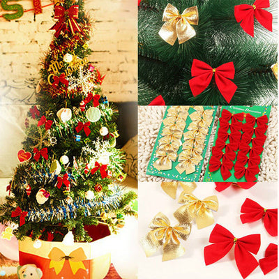 Christmas Tree Bow Decorations Christmas Gifts Holiday Party Decorations