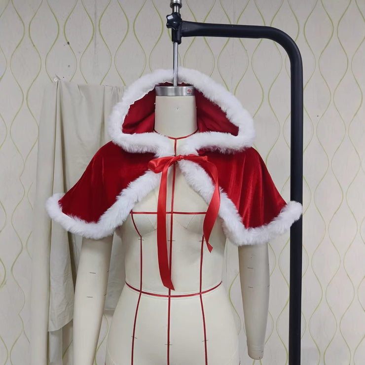 Christmas shawl holiday party hooded cape