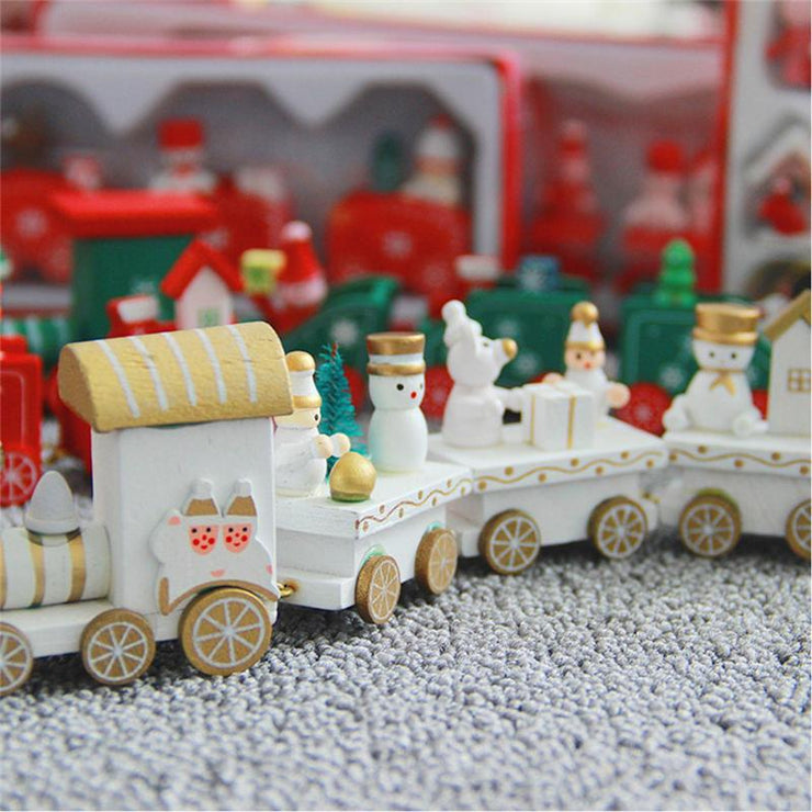 Christmas Decoration For Home Little Train Popular Wooden Train Decor Christmas Valentine's Day Gift New Year Supplies