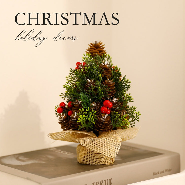 Mini Christmas Tree Decorative Tabletop Ornament for Christmas Holiday