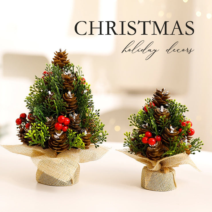 Mini Christmas Tree Decorative Tabletop Ornament for Christmas Holiday