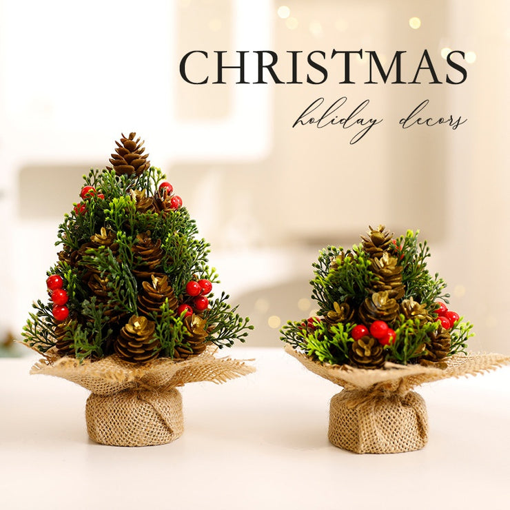 Mini Christmas Tree Decorative Tabletop Ornament for Christmas Holiday