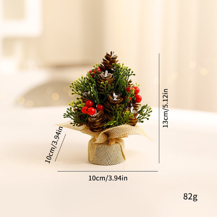 Mini Christmas Tree Decorative Tabletop Ornament for Christmas Holiday