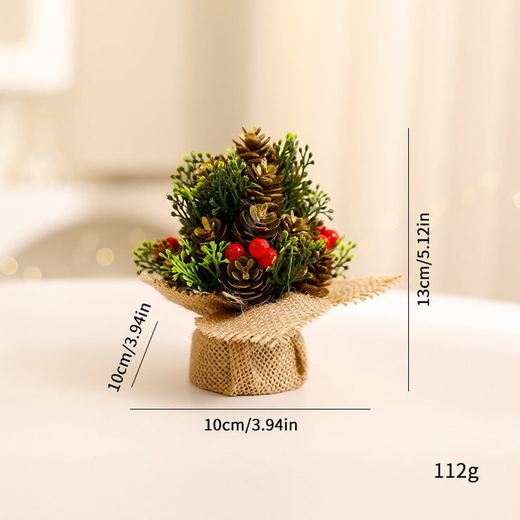 Mini Christmas Tree Decorative Tabletop Ornament for Christmas Holiday