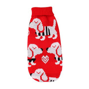 Christmas reindeer maple leaves snowflakes holiday pet clothes high necked knitted sweaters dog and cat clothing jackets